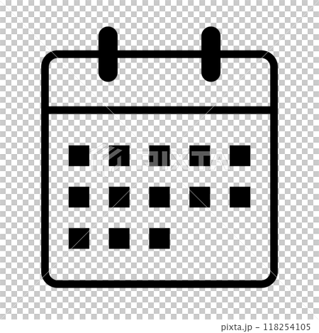 カレンダーアイコン(月間マンスリー)、線幅修正可能 カレンダーアイコン(月間マンスリー)、線幅修正可能 118254105