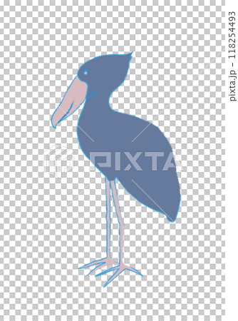 シンプルなハシビロコウのイラスト 118254493