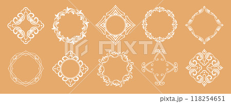 ハロウィンモチーフのデザイン素材セット ハロウィンモチーフのデザイン素材セット 118254651