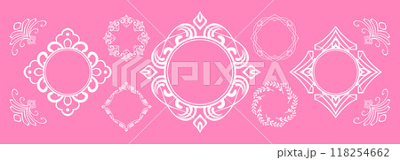 ハロウィンモチーフのデザイン素材セット 118254662