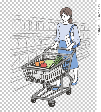 女人購物的插圖 118254739