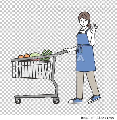 一位擔任購物代理的女士給出了“OK”的手勢 118254759