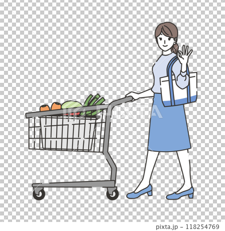 一個女人在購物的好姿勢 118254769