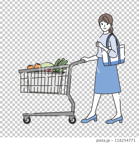 女人購物的插圖 118254771