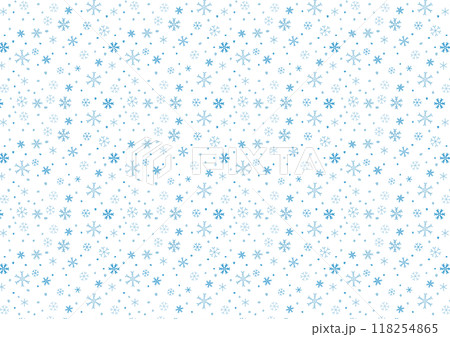 シームレスな雪の結晶の背景イラスト 118254865