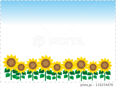 夏季風景框架與向日葵 夏季風景框架與向日葵 118254876