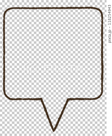 Simple speech bubble icon - lines only 118254943