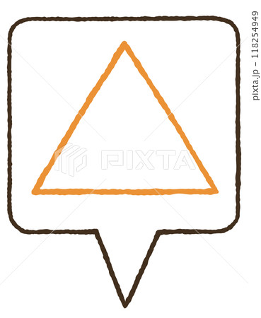 シンプルな吹き出しのアイコン　線のみ 118254949