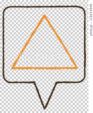シンプルな吹き出しのアイコン　線のみ 118254949