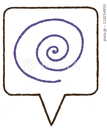 シンプルな吹き出しのアイコン　線のみ 118254950