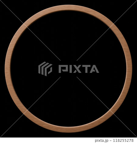 3D素材_木製のフレーム_丸 3D素材_木製のフレーム_丸 118255278