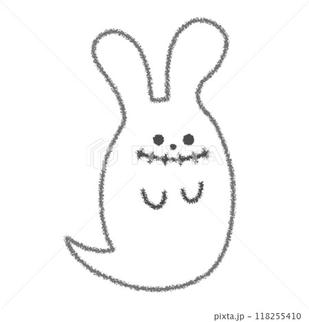 うさぎの形のおばけ うさぎの形のおばけ 118255410