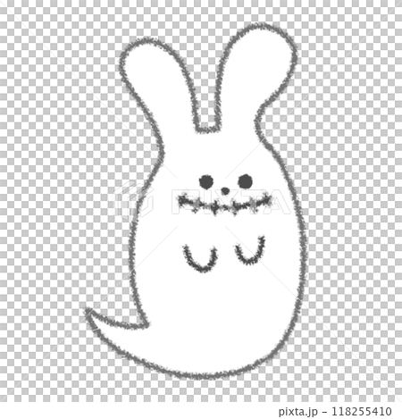 うさぎの形のおばけ うさぎの形のおばけ 118255410