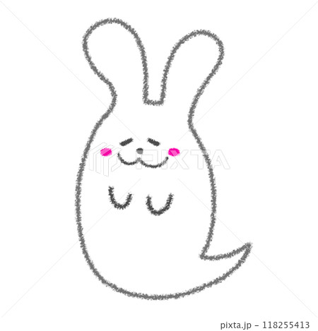 うさぎの形のおばけ うさぎの形のおばけ 118255413