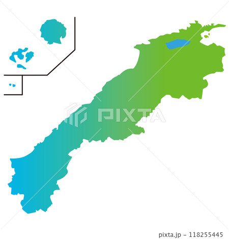 島根県　地図　アイコン　観光　素材 118255445