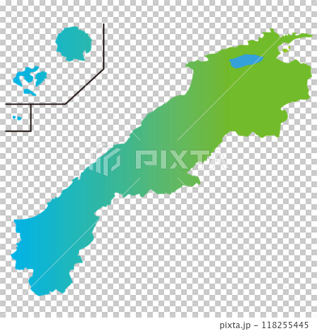 島根県　地図　アイコン　観光　素材 118255445