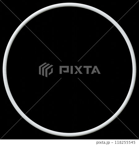 3D素材_木製のフレーム_丸 118255545