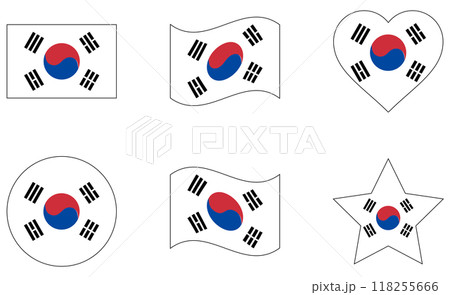 韓国の国旗セット 韓国の国旗セット 118255666