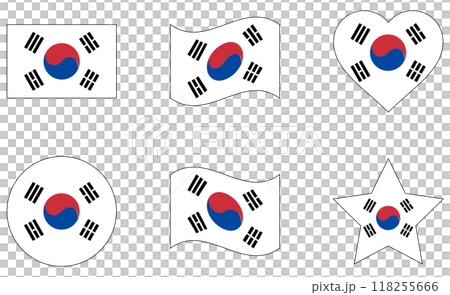 韓国の国旗セット 韓国の国旗セット 118255666