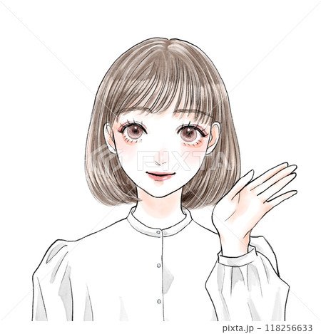 案内のポーズをする女性 案内のポーズをする女性 118256633