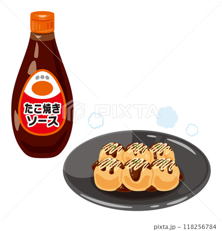 たこ焼きソースとたこ焼き 118256784
