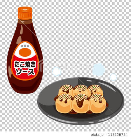 たこ焼きソースとたこ焼き 118256784