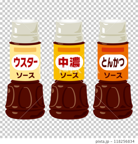 Worcestershire sauce, medium-thick sauce, pork cutlet sauce 118256834