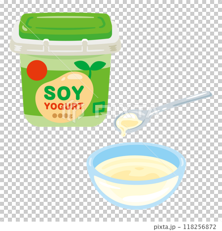 パック入りの豆乳ヨーグルト 118256872