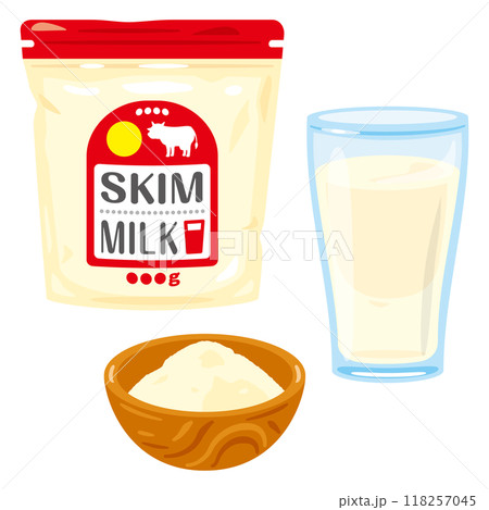 袋入りのスキムミルク 118257045