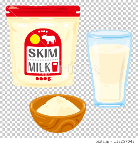 袋入りのスキムミルク 118257045