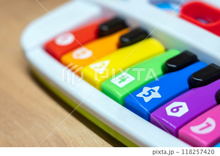 Toy Xylophone designed specifically for Children with copy space, encouraging creativity and fun 118257420