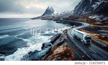 Truck transportation services meet global standards, ensuring timely 118258871