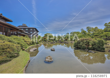 the zen garden at Yanagawa Ohana, japan May 17 2024 the zen garden at Yanagawa Ohana, japan May 17 2024 118258971