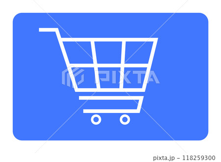A simple, blue shopping cart design with white lines. Ideal for e-commerce, retail, shopping websites, online stores, and digital marketing. Clean and modern style. A simple, blue shopping cart design with white lines. Ideal for e-commerce, retail, shopping websites, online stores, and digital marketing. Clean and modern style. 118259300