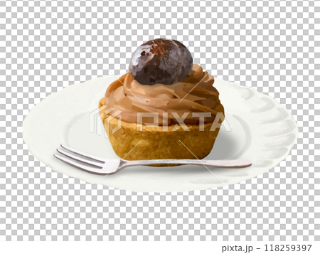 タルトケーキ（渋皮マロン）皿付き 118259397