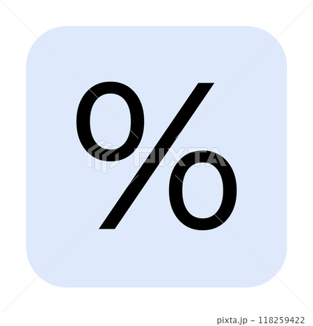 Bold black percentage symbol centered on a...のイラスト素材 [118259422] - PIXTA