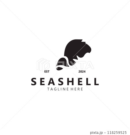 Seashell Logo. Ocean Animals premium quality graphic outline symbols collection 118259525