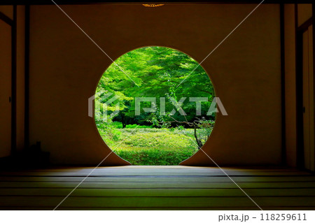 鎌倉　明月院　悟りの窓 118259611