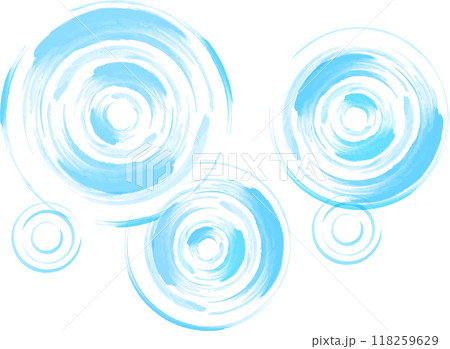 水色の水彩風の水紋 水色の水彩風の水紋 118259629