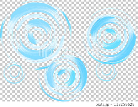 水色の水彩風の水紋 水色の水彩風の水紋 118259629