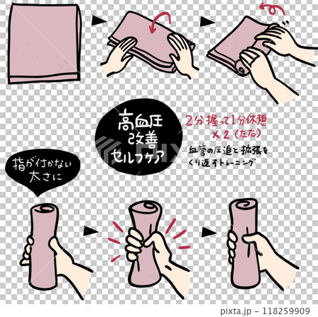 Towel-holding exercise to lower blood pressure Towel-holding exercise to lower blood pressure 118259909