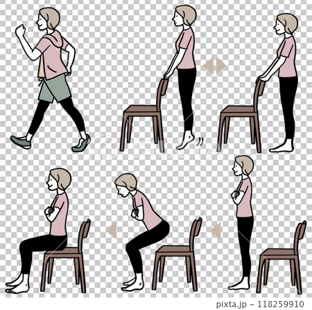 Chair exercises to improve leg strength 118259910