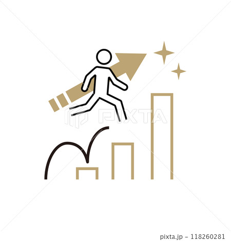 ビジネス　ステップアップ　アイコン　 118260281