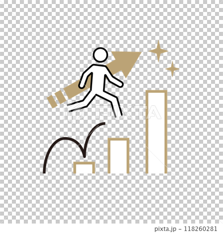 ビジネス　ステップアップ　アイコン　 118260281
