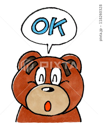 熊のキャラクターとOK 118260328