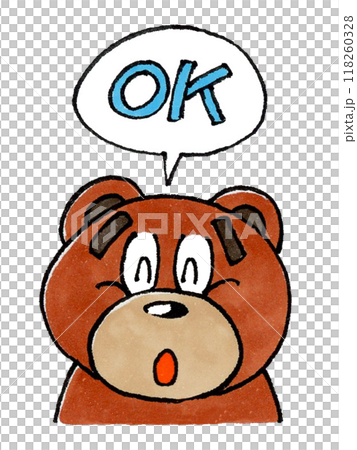 熊のキャラクターとOK 118260328