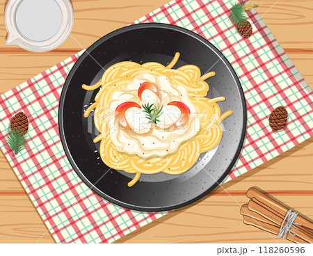Delicious Pasta with Creamy Sauce Delicious Pasta with Creamy Sauce 118260596