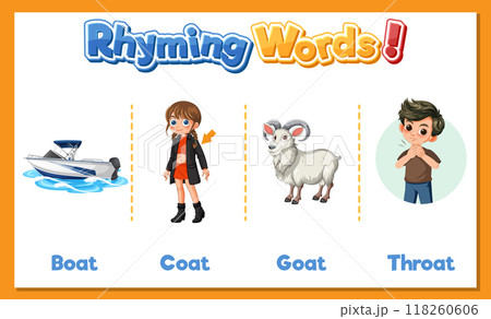 Rhyming Words Illustration Rhyming Words Illustration 118260606