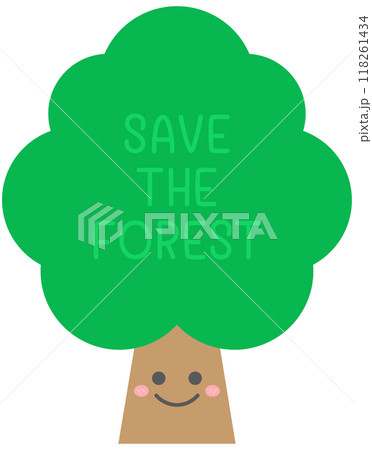Cute ecology world earth day elements Save the forest Cute ecology world earth day elements Save the forest 118261434