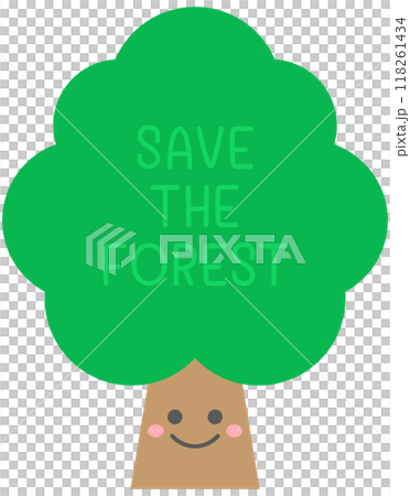 Cute ecology world earth day elements Save the forest Cute ecology world earth day elements Save the forest 118261434